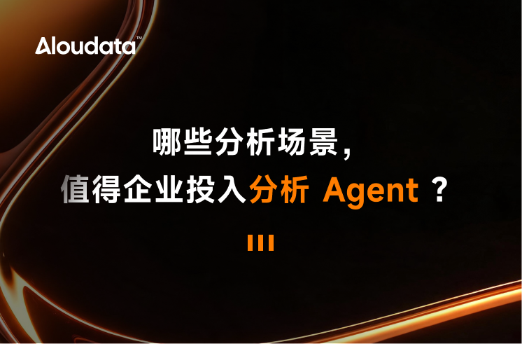 哪些分析场景，值得企业投入分析 Agent？